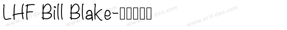 LHF Bill Blake字体转换
